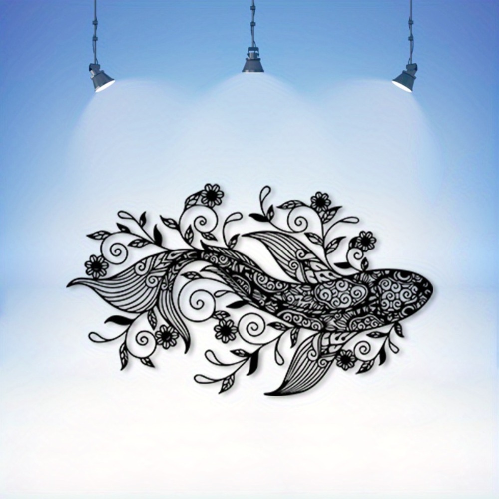 Home Office Studio - 1pc Vintage Koi Fish Metal Wall