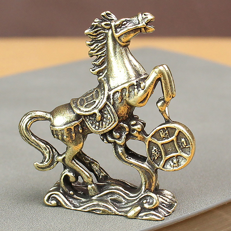 Home Office Freelancer - Brass Horse Step On Coins Lucky