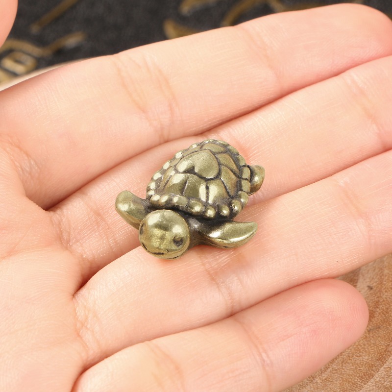 Home Office Freelancer - Pure Brass Little Turtle Figurines Ornament