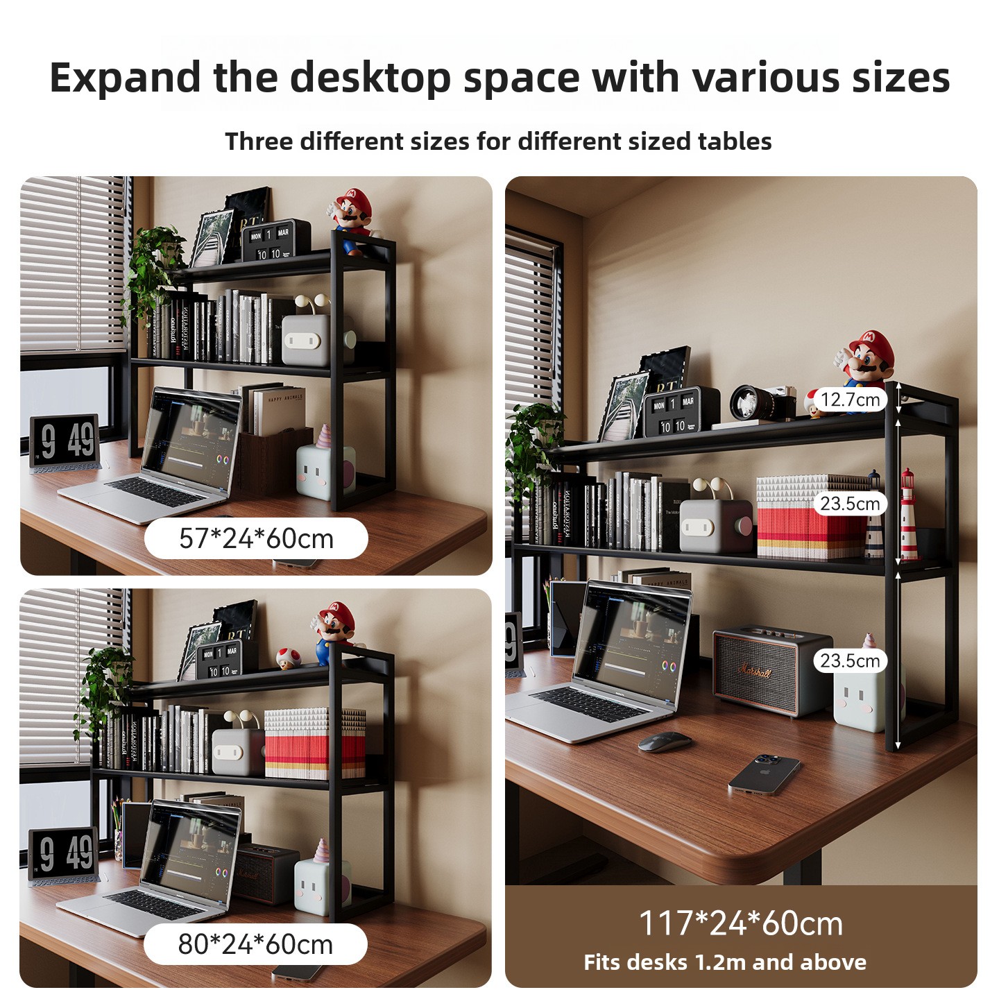 Desk Shelf Organizer 3-Tier Ve - Home Office Bookshelves recensie en prijs