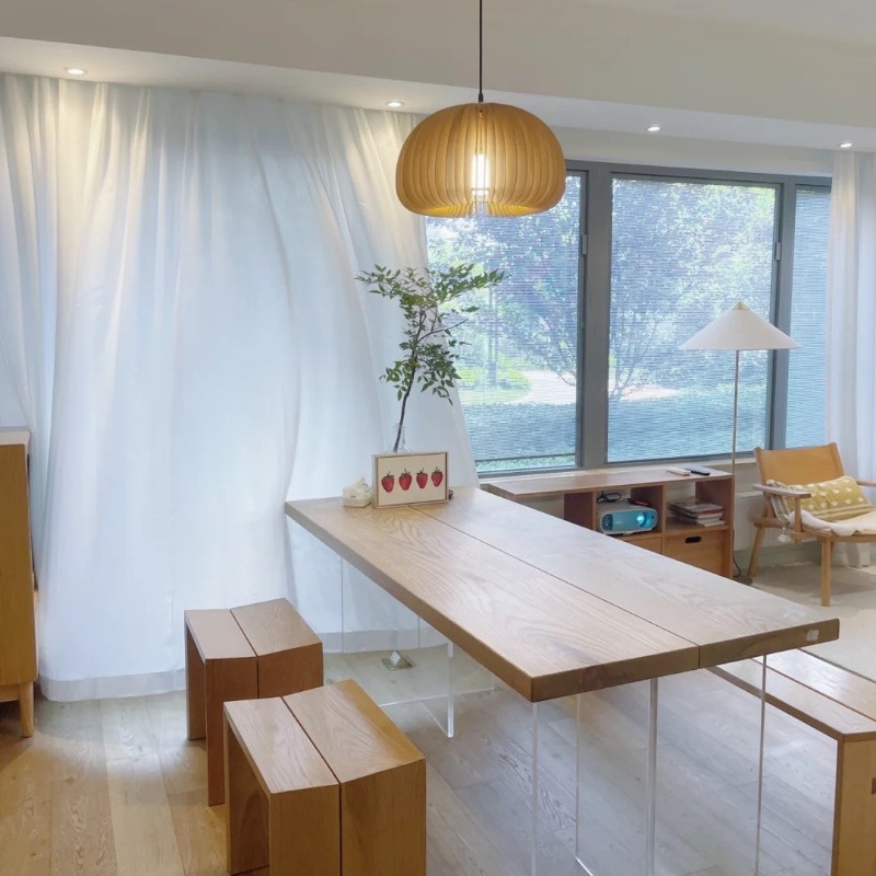 Nordic Solid Wood Acrylic Floa - Home Office Free recensie en prijs