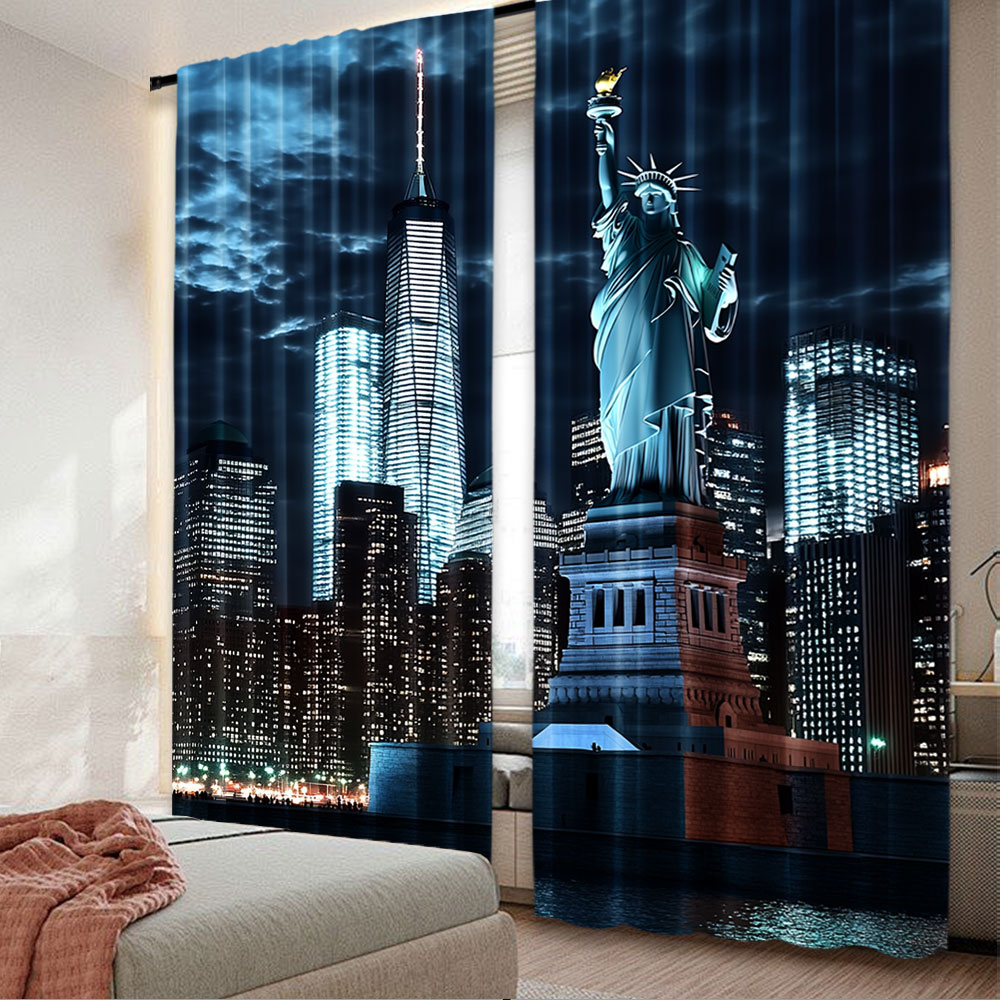 2Pcs Statue Of Liberty Curtain - Home Office York recensie en prijs