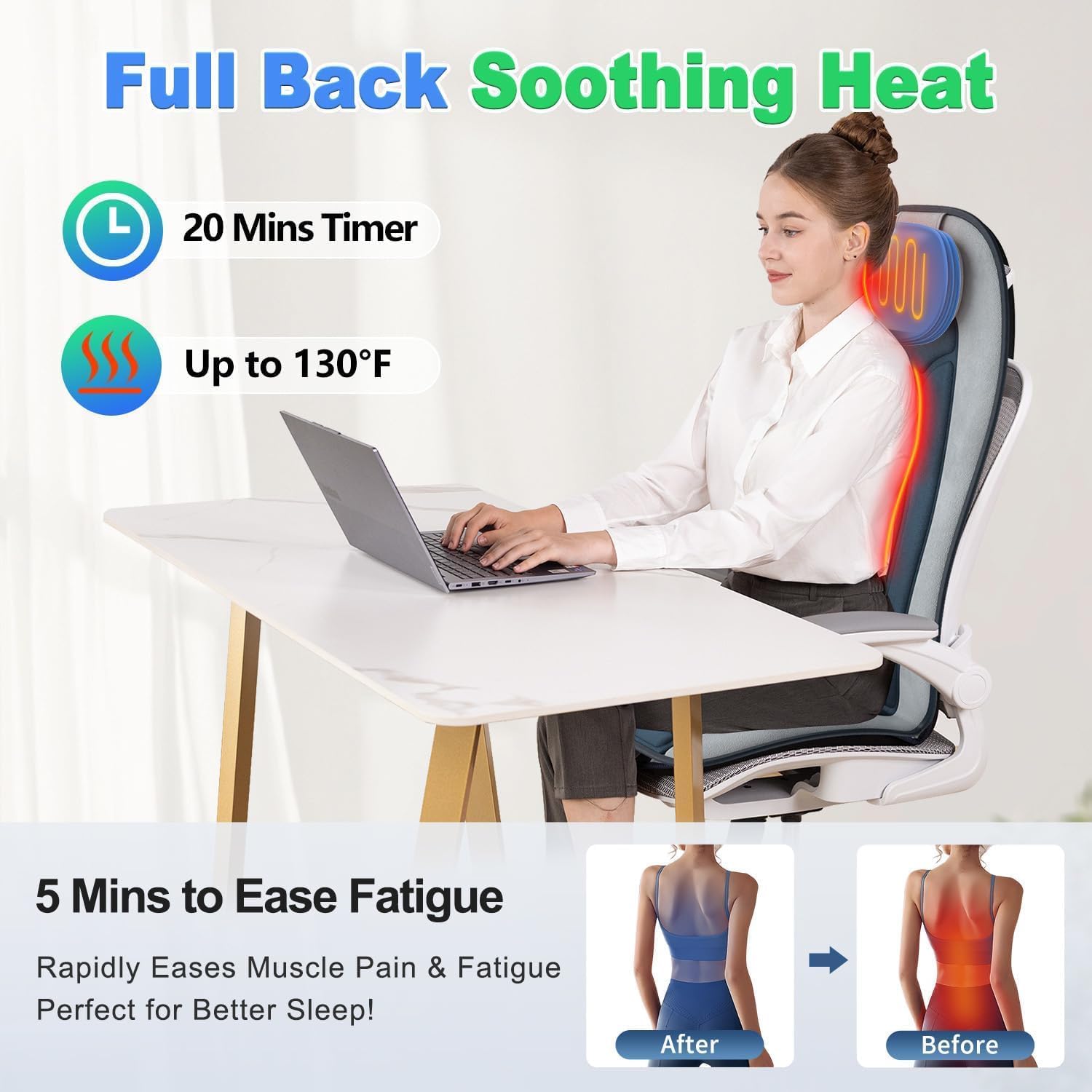 Heated Back Massager Cushion w - Home Office Alternative recensie en prijs