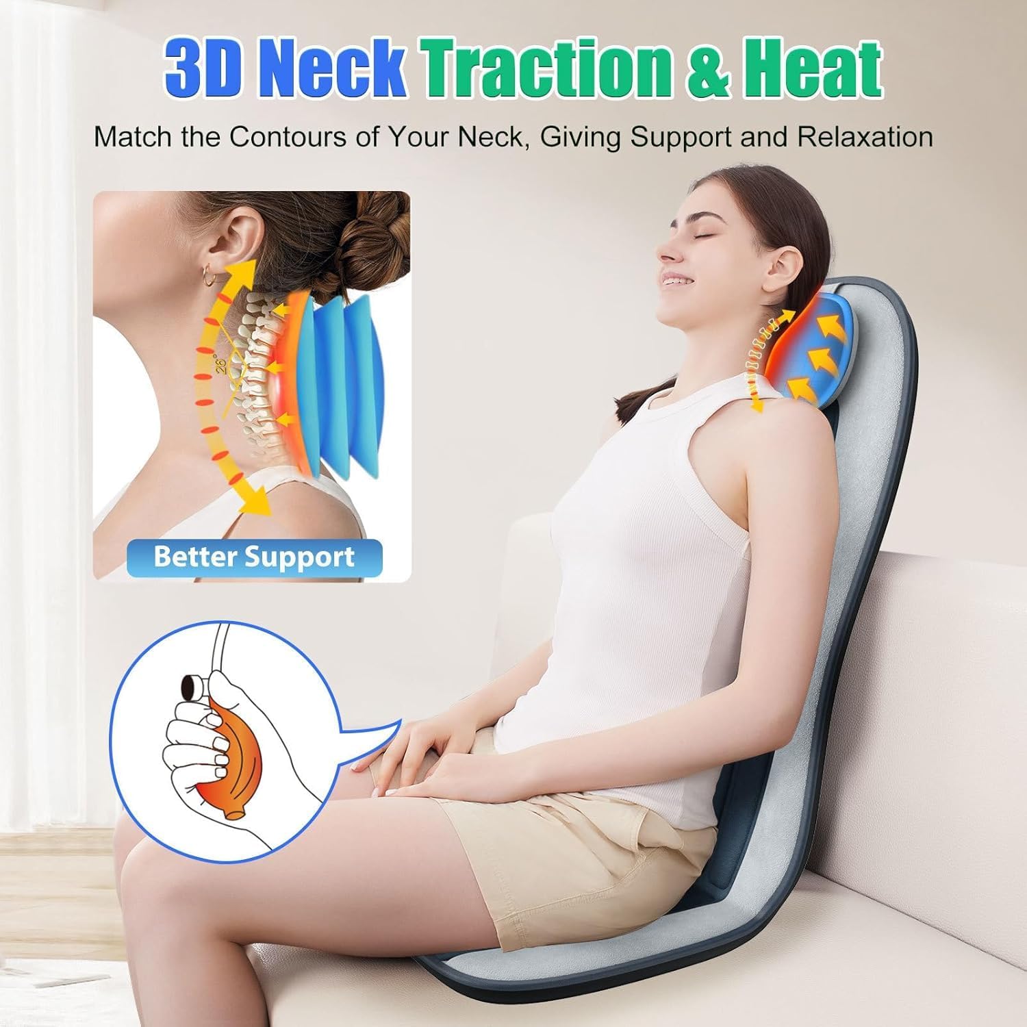 Heated Back Massager Cushion w - Home Office Alternative recensie en prijs