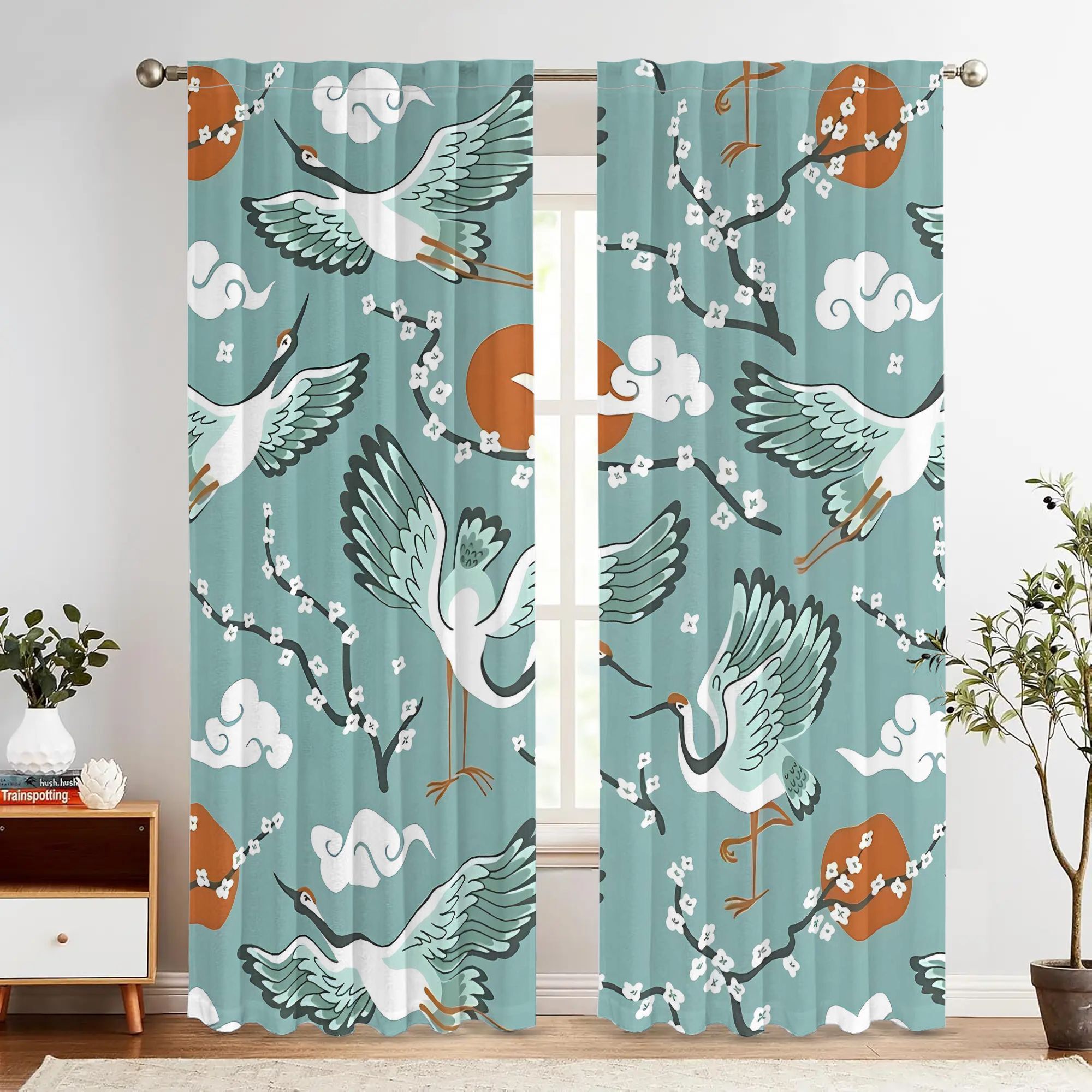 Elegant Teal Watercolor Bird C - Home Office Japandi recensie en prijs