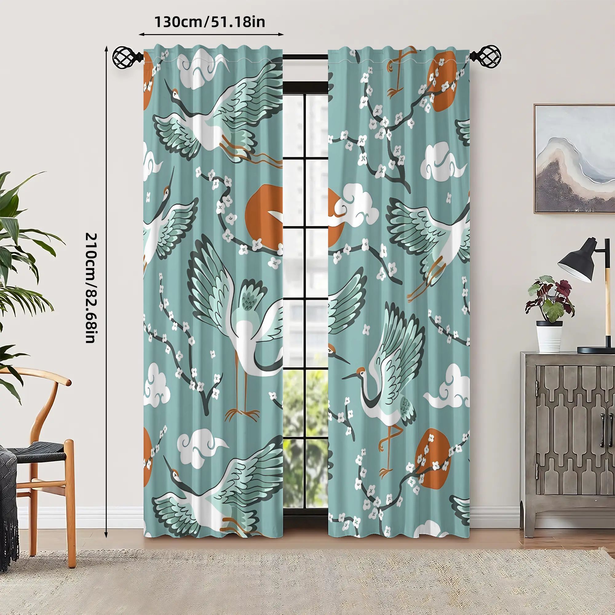 Elegant Teal Watercolor Bird C - Home Office Japandi recensie en prijs