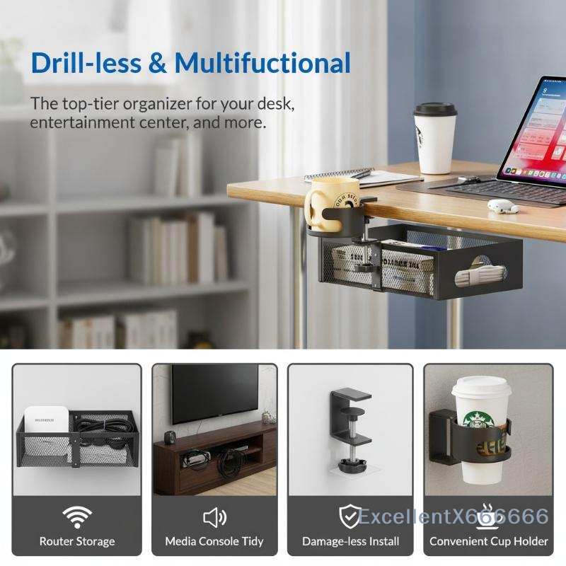 Metal Desk Clamp Storage Organ - Home Office Desk With Drawers recensie en prijs