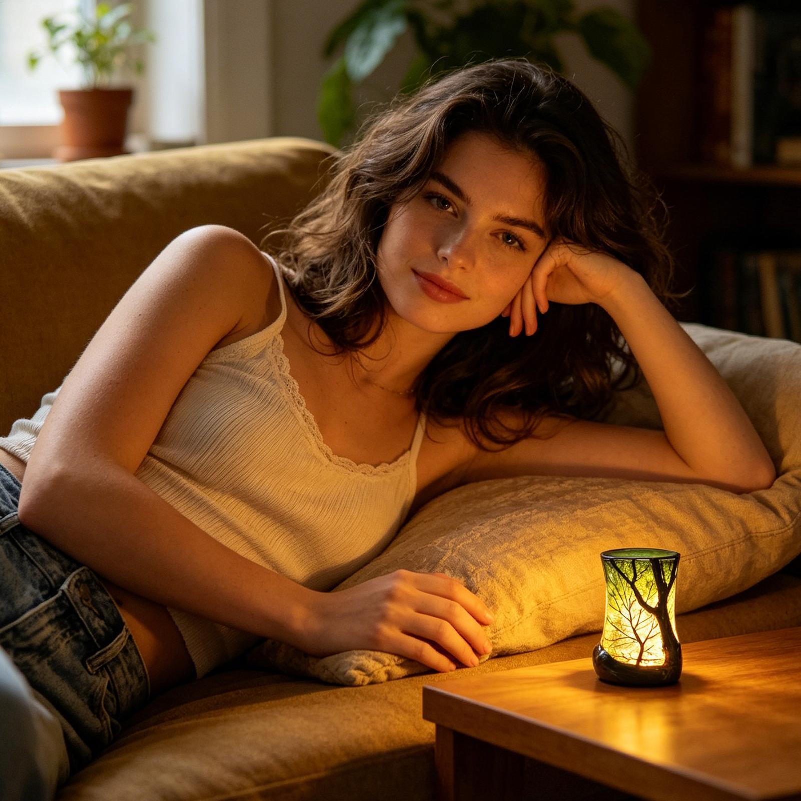 Bedside Table Lamp Forest Nigh - Home Office Bookshelves recensie en prijs