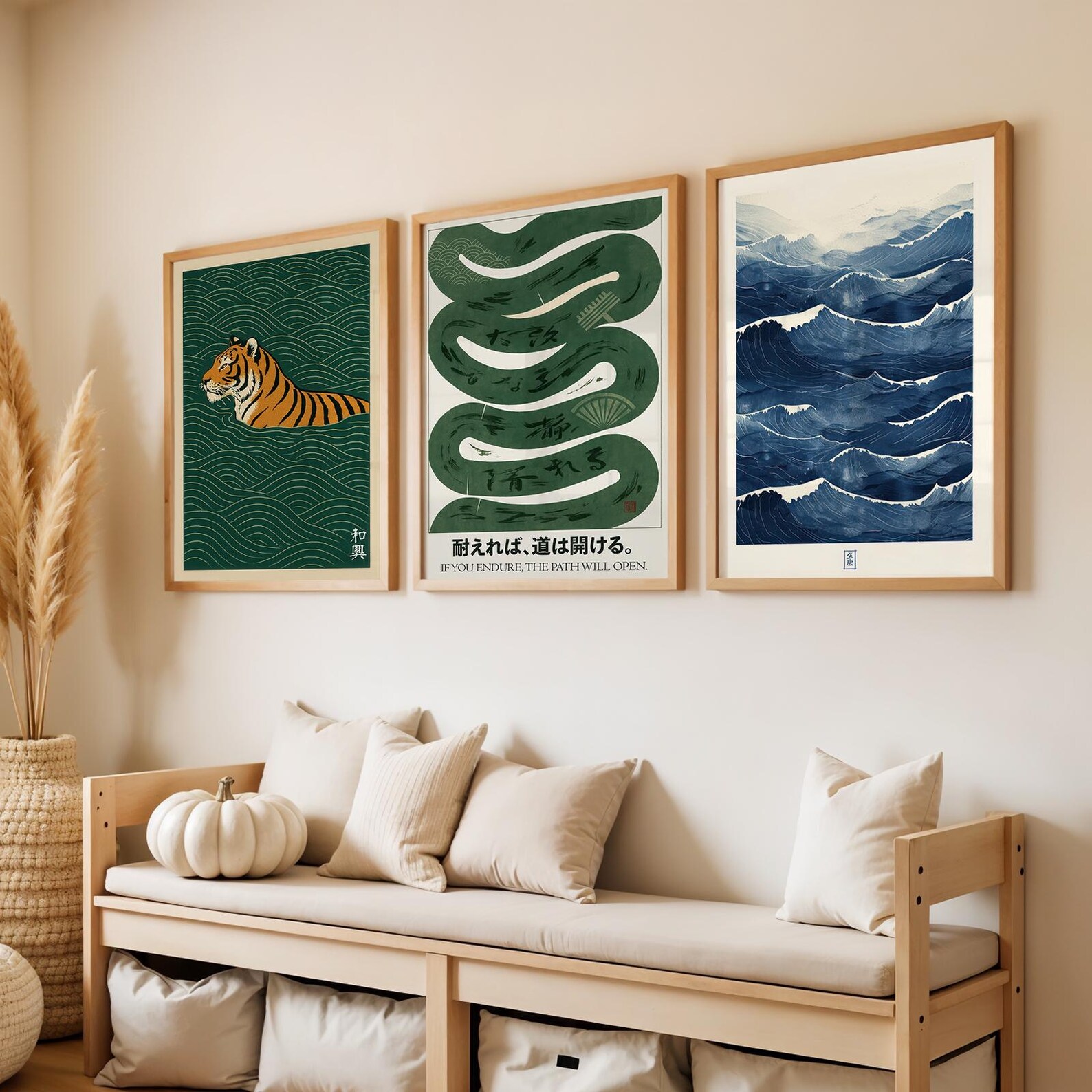 3pcs/set Japanese Canvas Wall  - Home Office Japandi recensie en prijs
