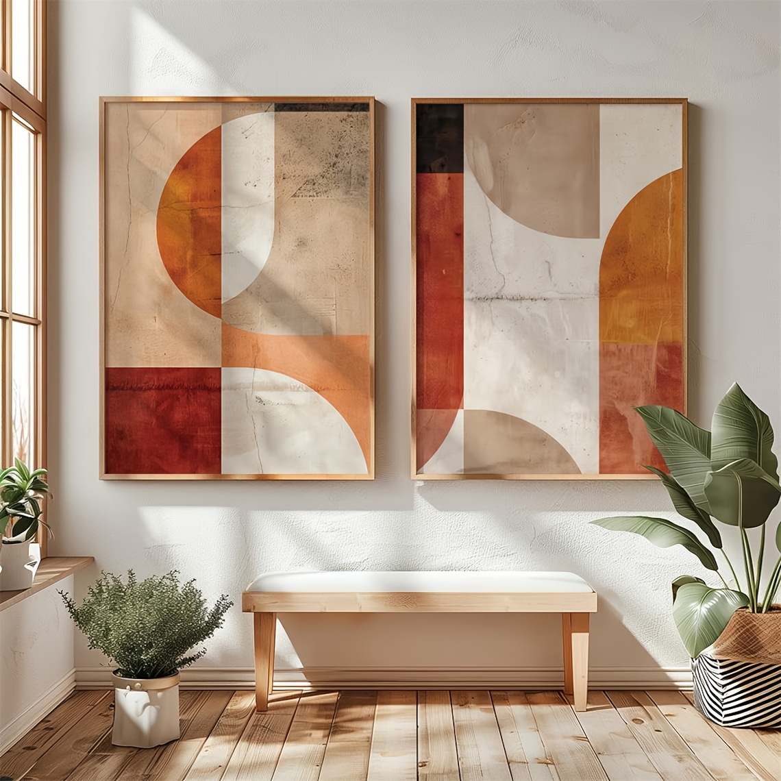 2D/Flat 2pcs Geometric Abstrac - Home Office Japandi recensie en prijs
