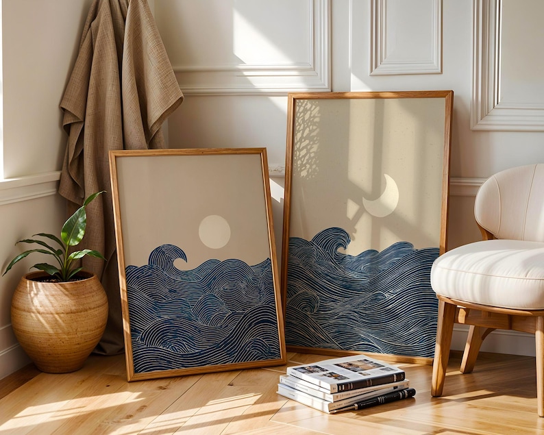 2pcs Japandi Minimalist Moon C - Home Office Japandi recensie en prijs