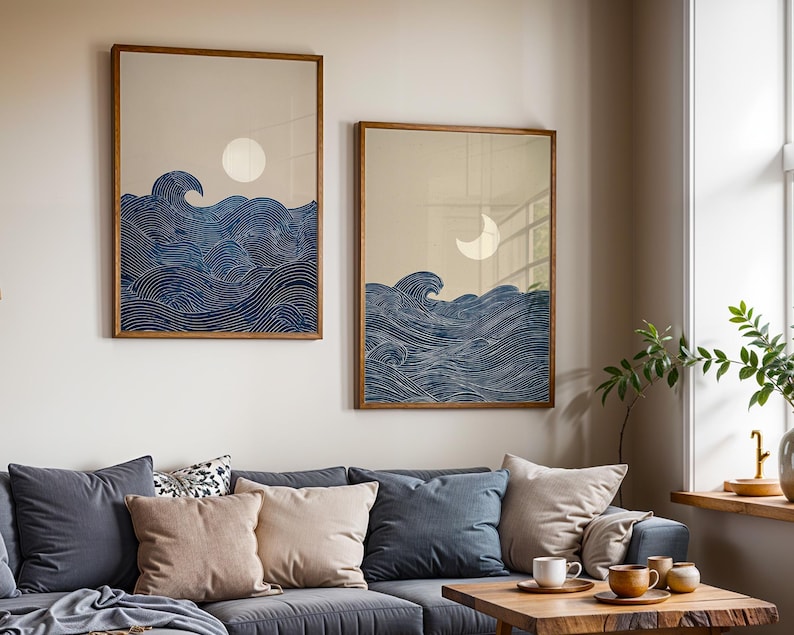 2pcs Japandi Minimalist Moon C - Home Office Japandi recensie en prijs