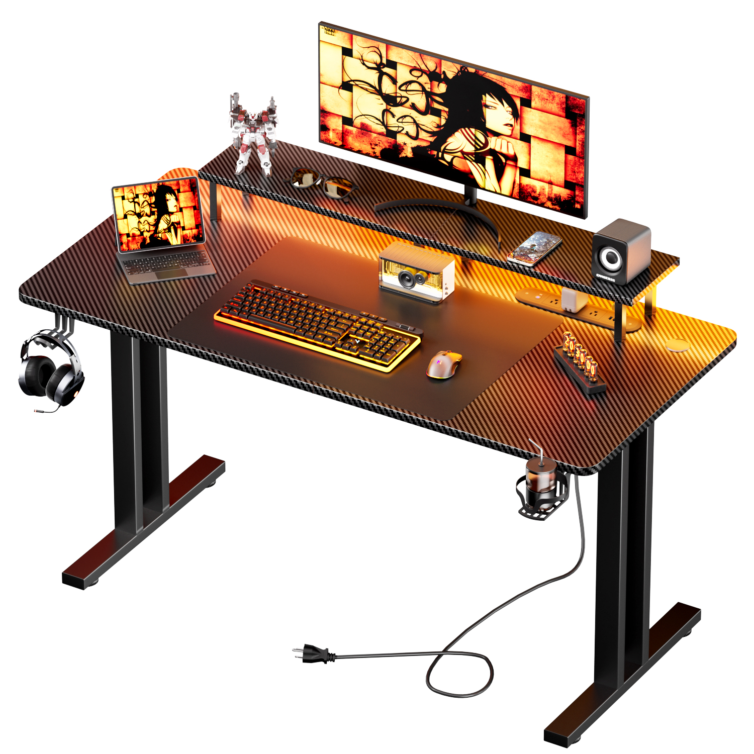 Gaming Desk with LED Lights &  - Home Office Headset recensie en prijs