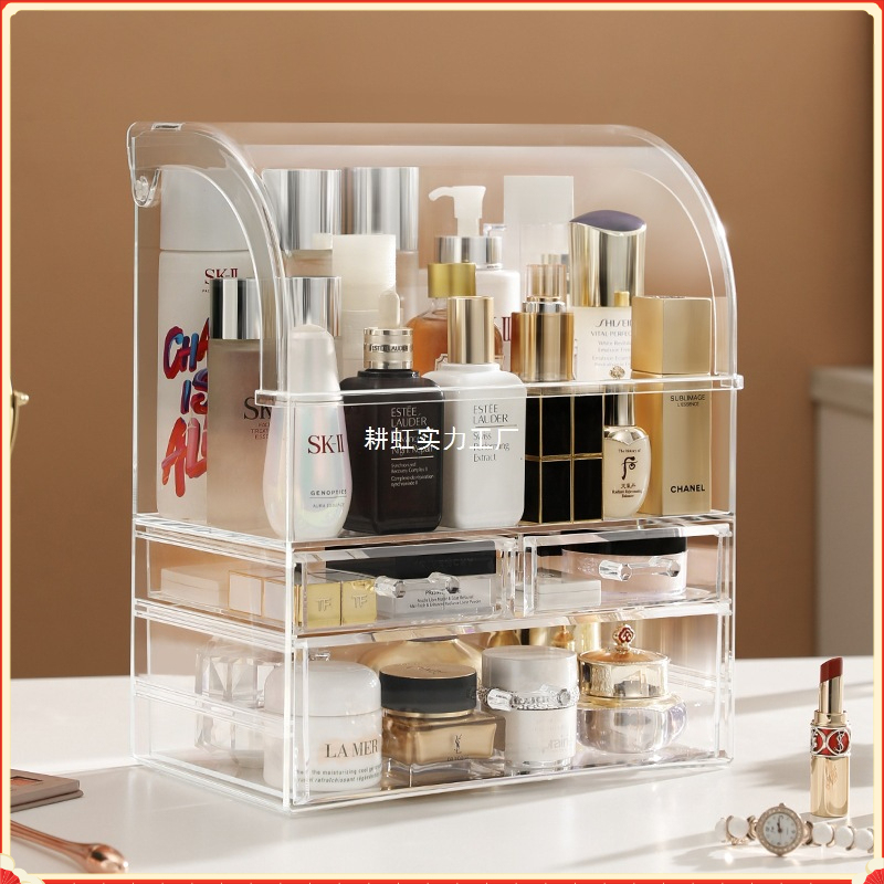 Clear Covered Makeup Storage C - Home Office Desk With Drawers recensie en prijs
