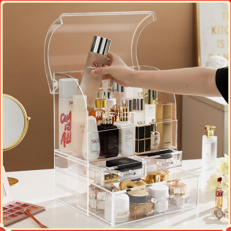 Clear Covered Makeup Storage C - Home Office Desk With Drawers recensie en prijs