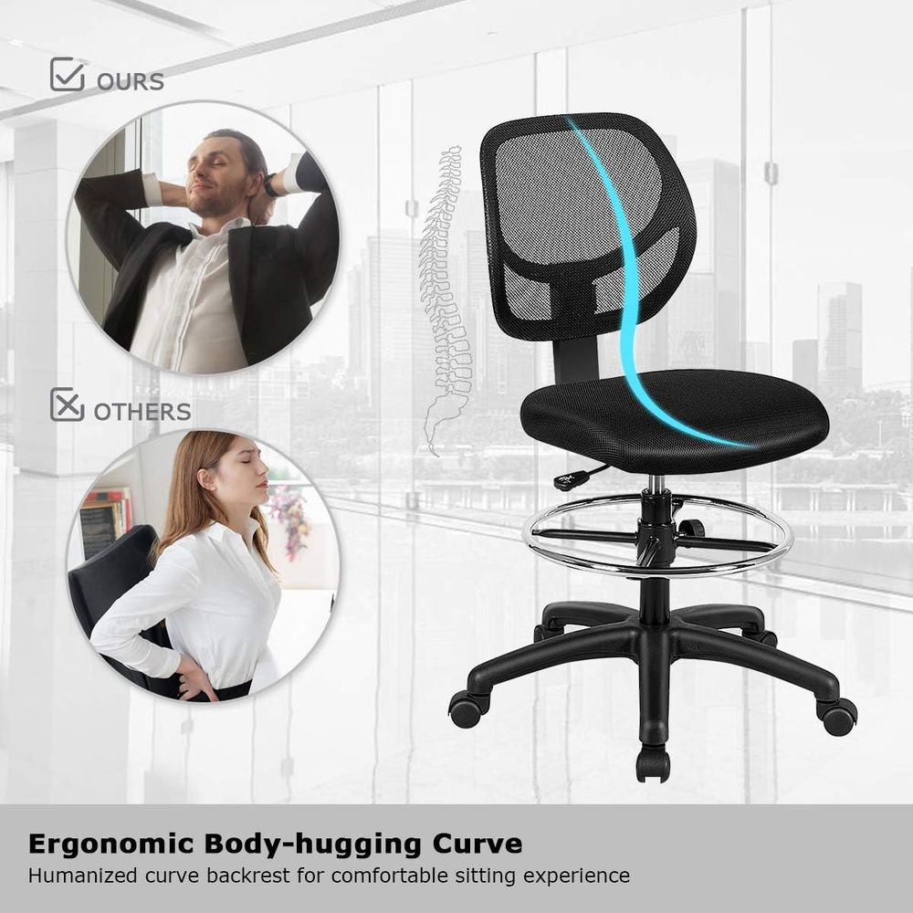 Ergonomic Black Mesh Swivel Of - Home Office Free recensie en prijs