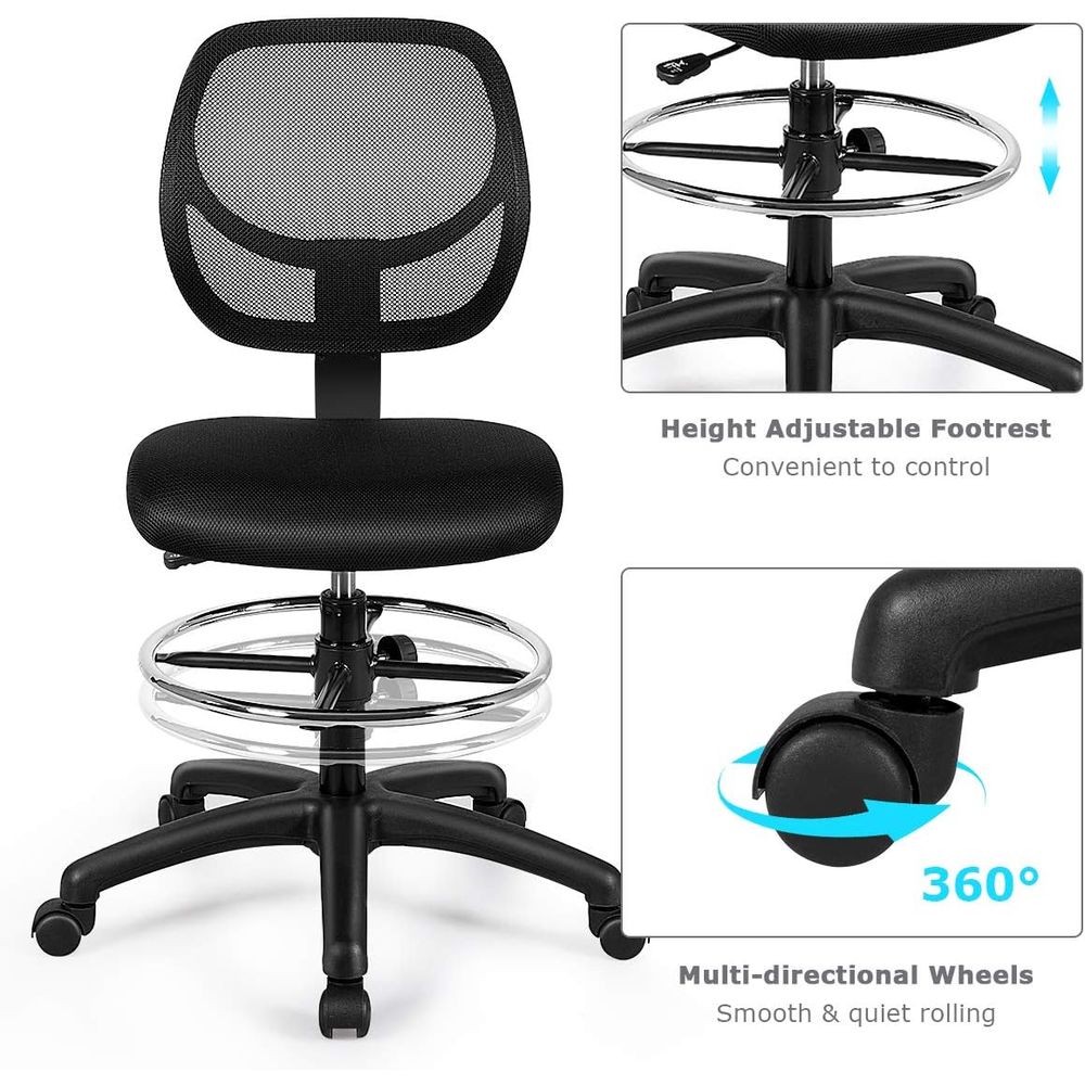 Ergonomic Black Mesh Swivel Of - Home Office Free recensie en prijs