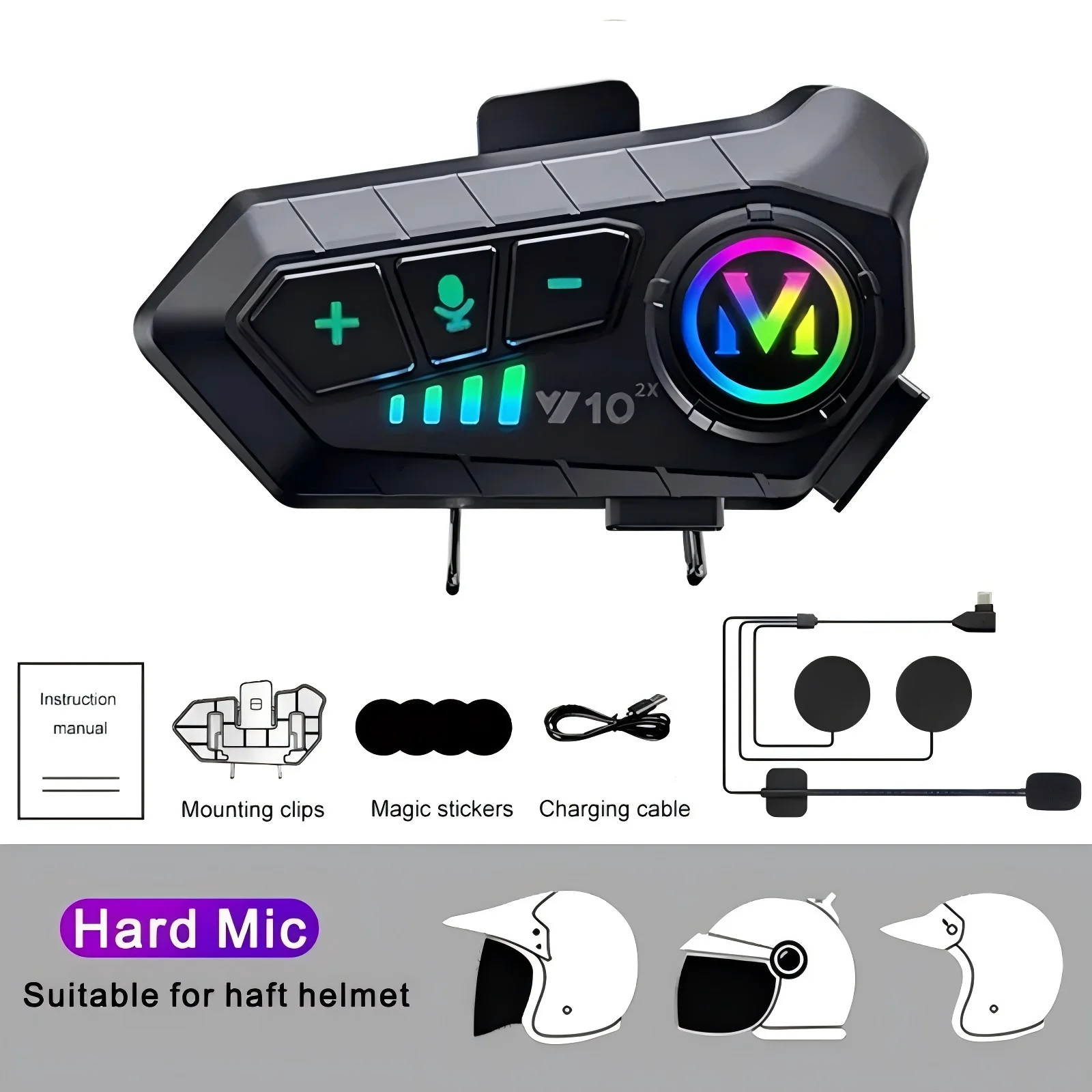 Y10 2x Motorcycle Helmet Bluet - Home Office Headset recensie en prijs