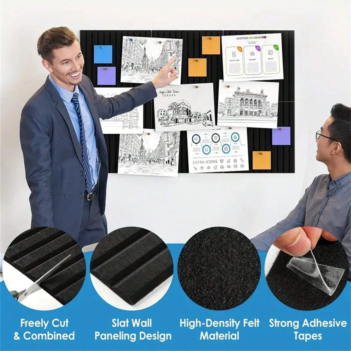 6pcs Large Felt Wall Tiles Off - Home Office Alternative recensie en prijs