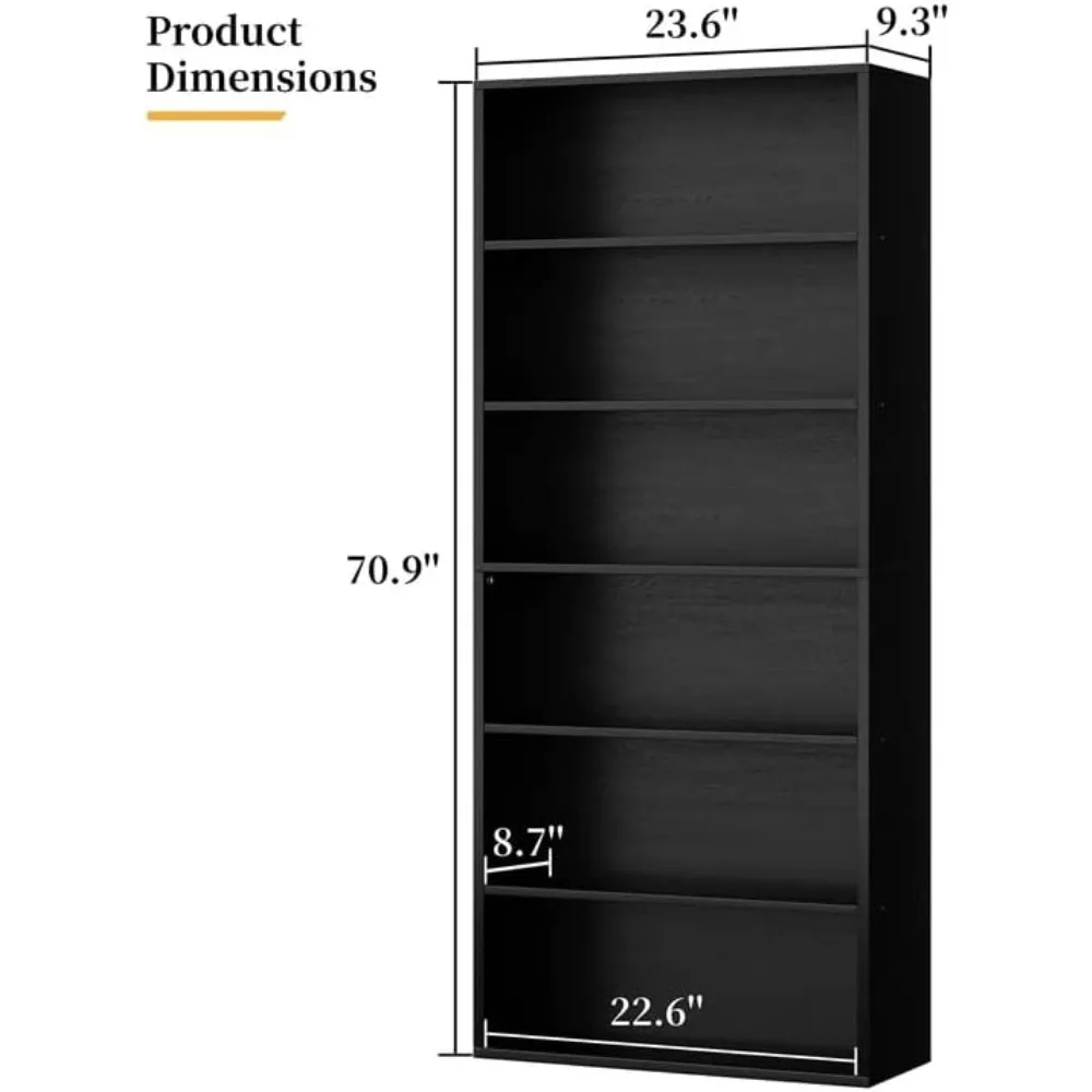 6-Tier Tall Open Bookcase, 70. - Home Office Free recensie en prijs