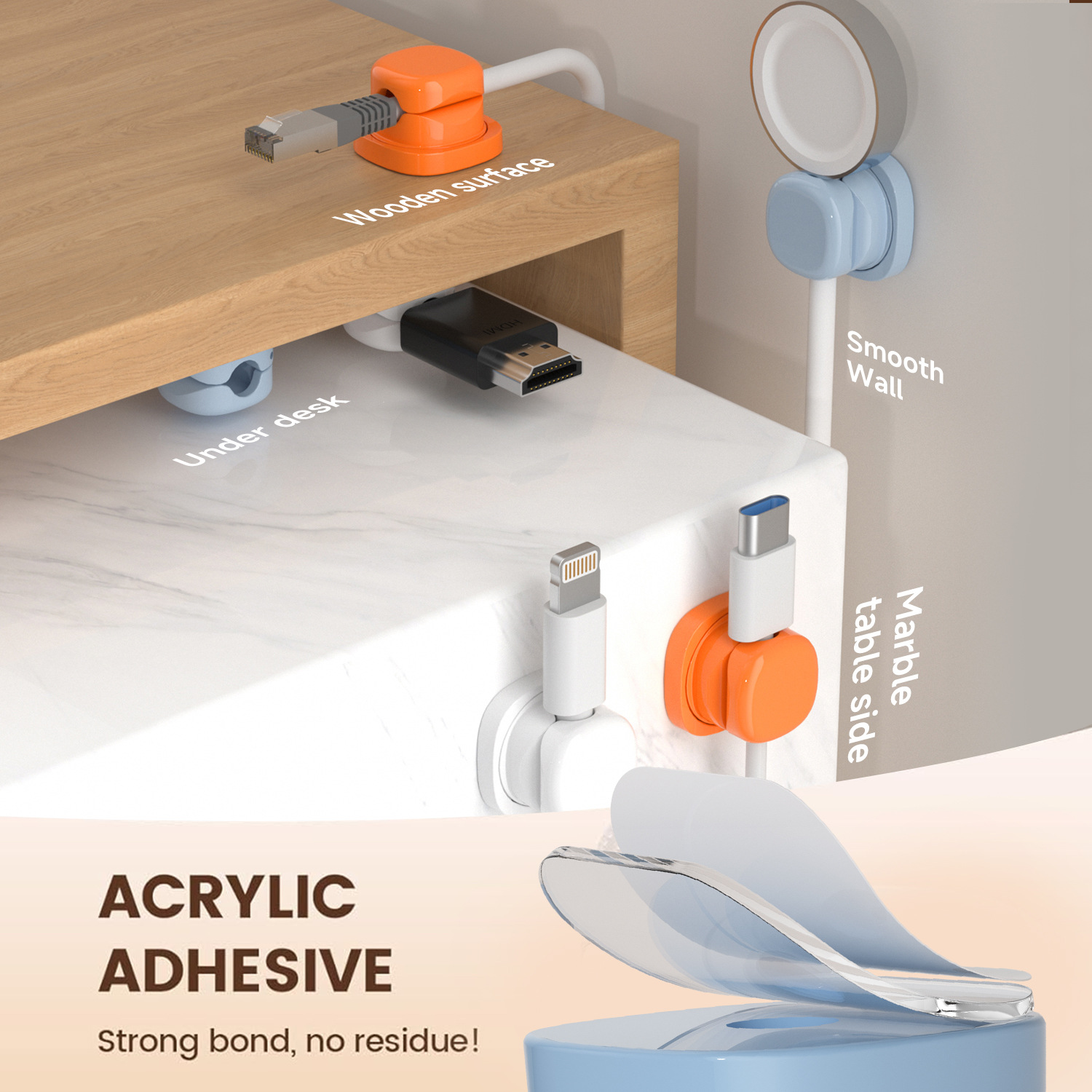 adhesive cable organizer Cable - Home Office Organization recensie en prijs
