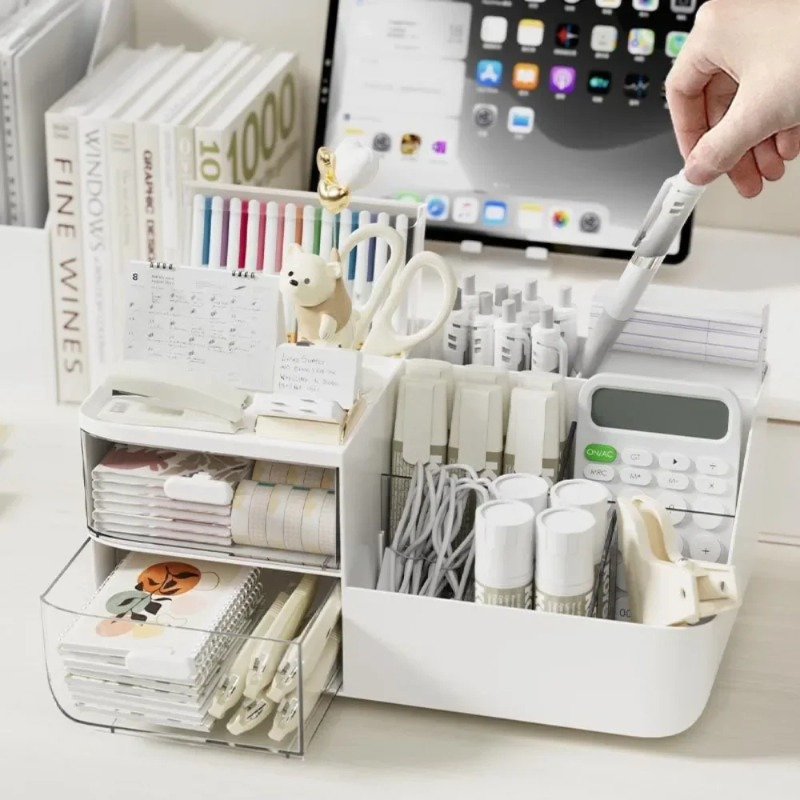 1Pcs Desktop Cosmetics Organiz - Home Office Desk With Drawers recensie en prijs