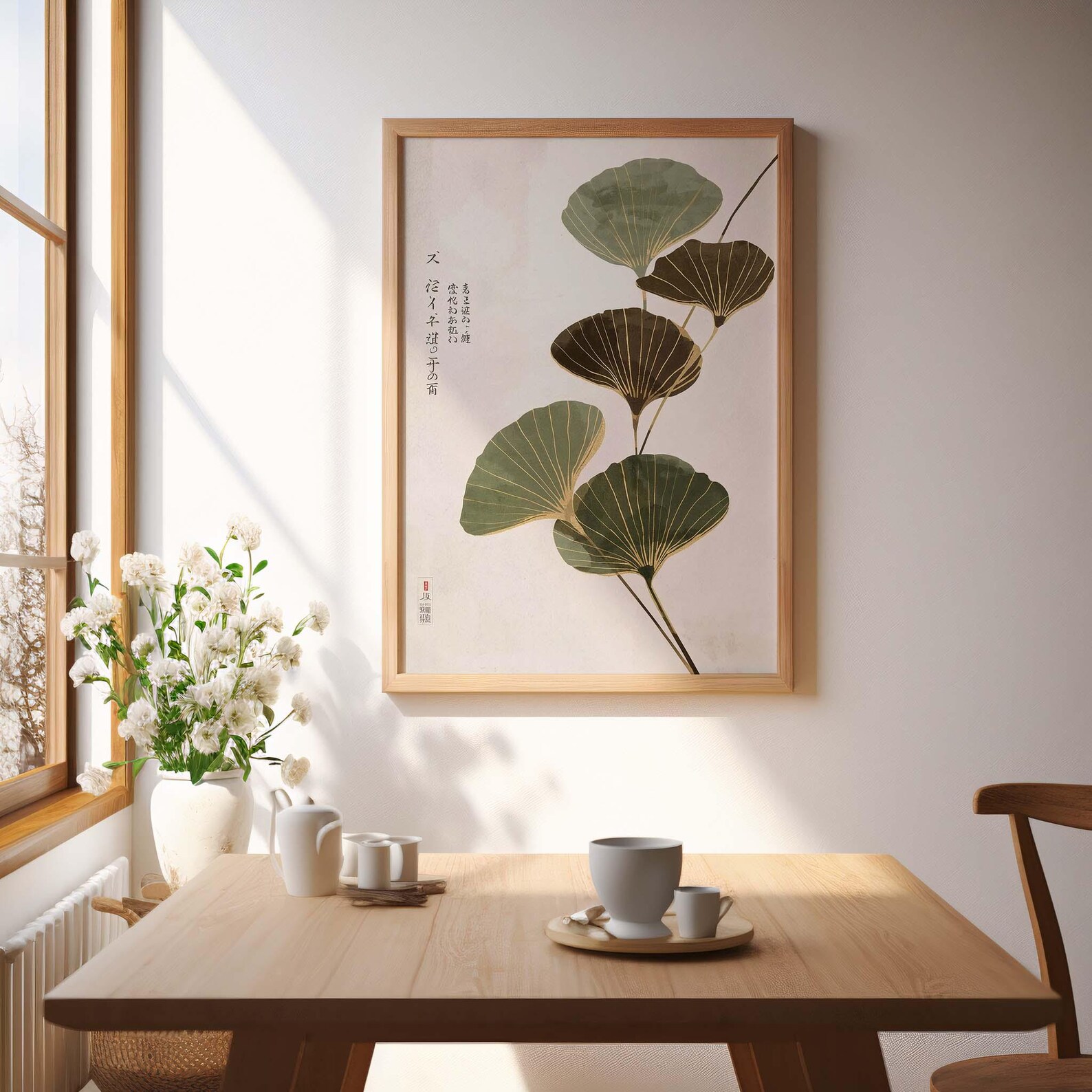 Japandi Neutral Lotus Leaf Can - Home Office Japandi recensie en prijs