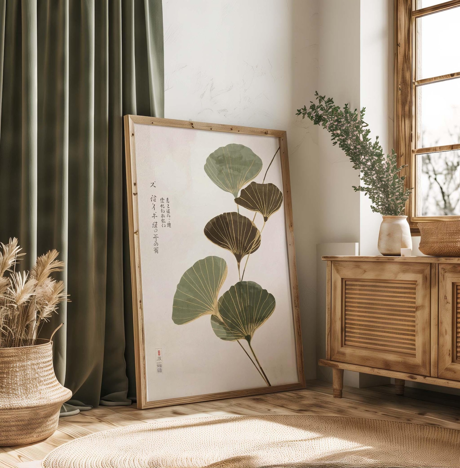Japandi Neutral Lotus Leaf Can - Home Office Japandi recensie en prijs