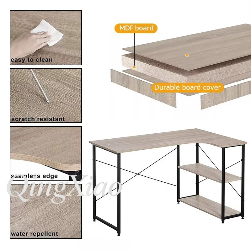 L Shaped Corner Desk With Book - Home Office Bookshelves recensie en prijs