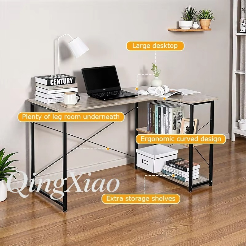L Shaped Corner Desk With Book - Home Office Bookshelves recensie en prijs