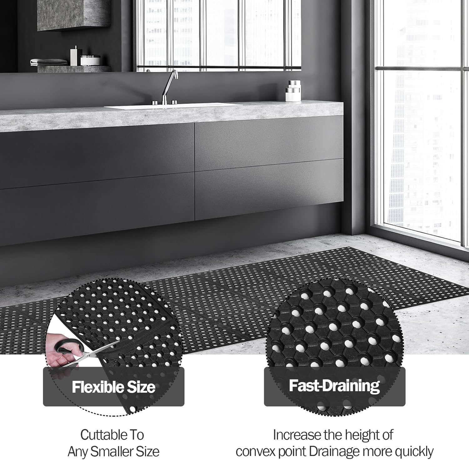 Anti-Fatigue Drainage Rubber M - Anti Fatigue Mat recensie en prijs
