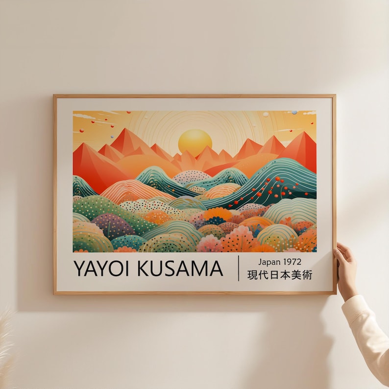 1pc Yayoi Kusama Abstract Land - Home Office Japandi recensie en prijs
