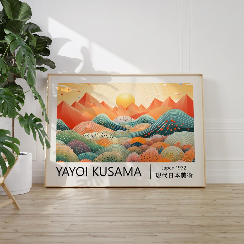 1pc Yayoi Kusama Abstract Land - Home Office Japandi recensie en prijs