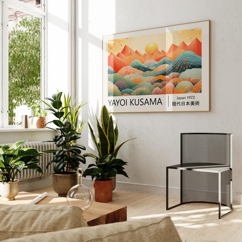 1pc Yayoi Kusama Abstract Land - Home Office Japandi recensie en prijs