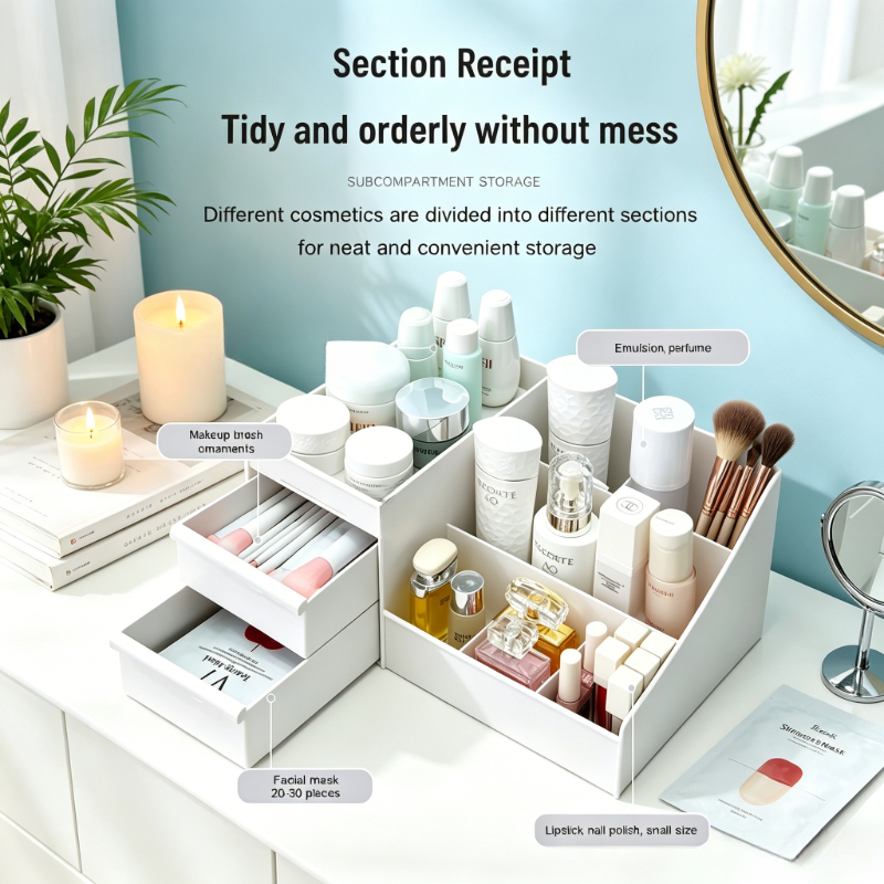 Desktop White Plastic Makeup S - Home Office Desk With Drawers recensie en prijs