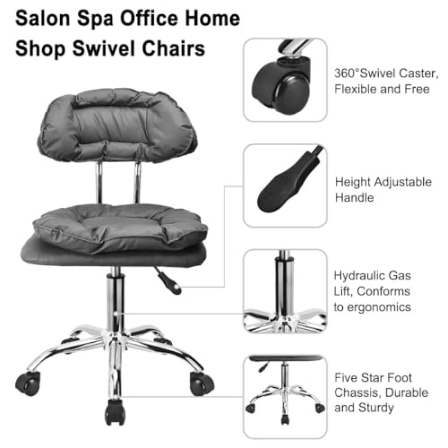 Rolling Stool Backrest Thick S - Home Office Free recensie en prijs