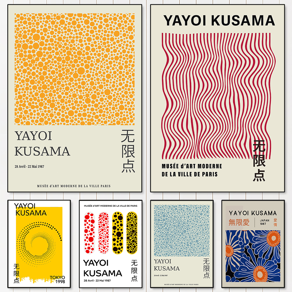 Japanese Yayoi Kusama Abstract - Home Office Japandi recensie en prijs
