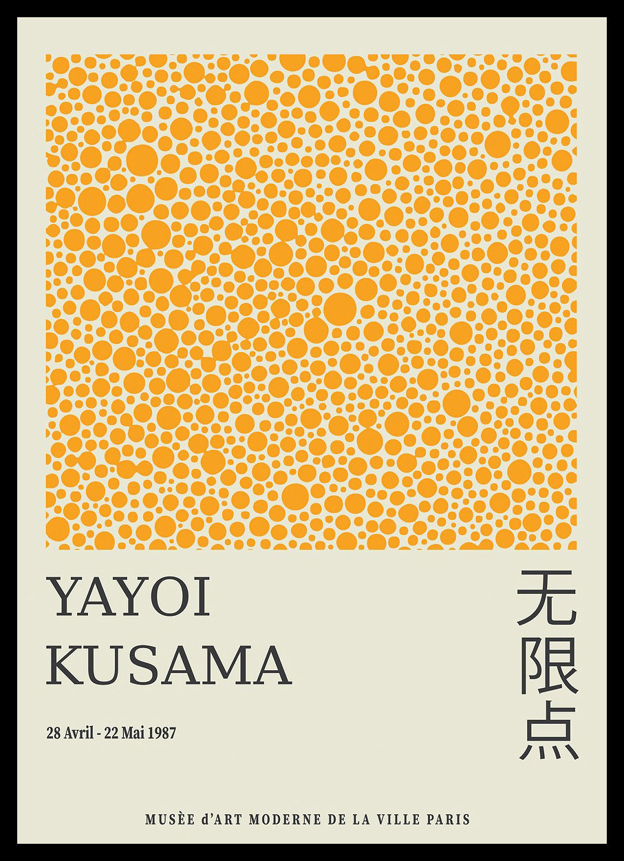Japanese Yayoi Kusama Abstract - Home Office Japandi recensie en prijs
