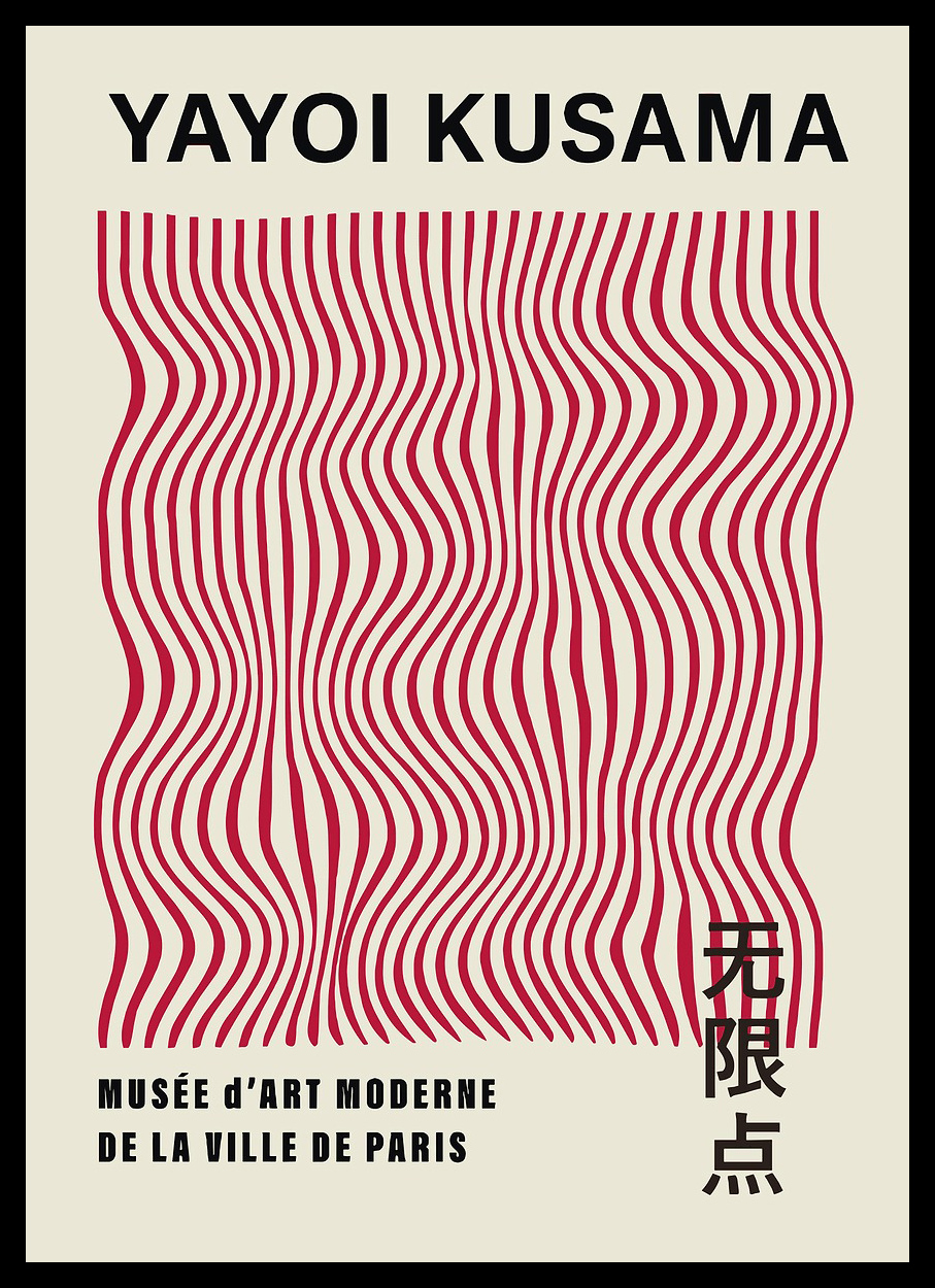 Japanese Yayoi Kusama Abstract - Home Office Japandi recensie en prijs