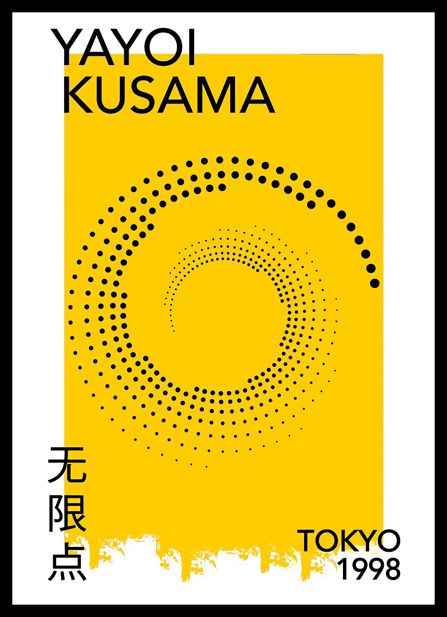 Japanese Yayoi Kusama Abstract - Home Office Japandi recensie en prijs