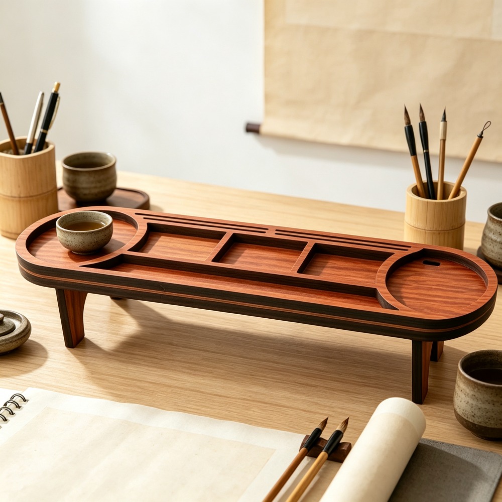 Wooden Desk Organizer with Pho - Home Office Freelancer recensie en prijs