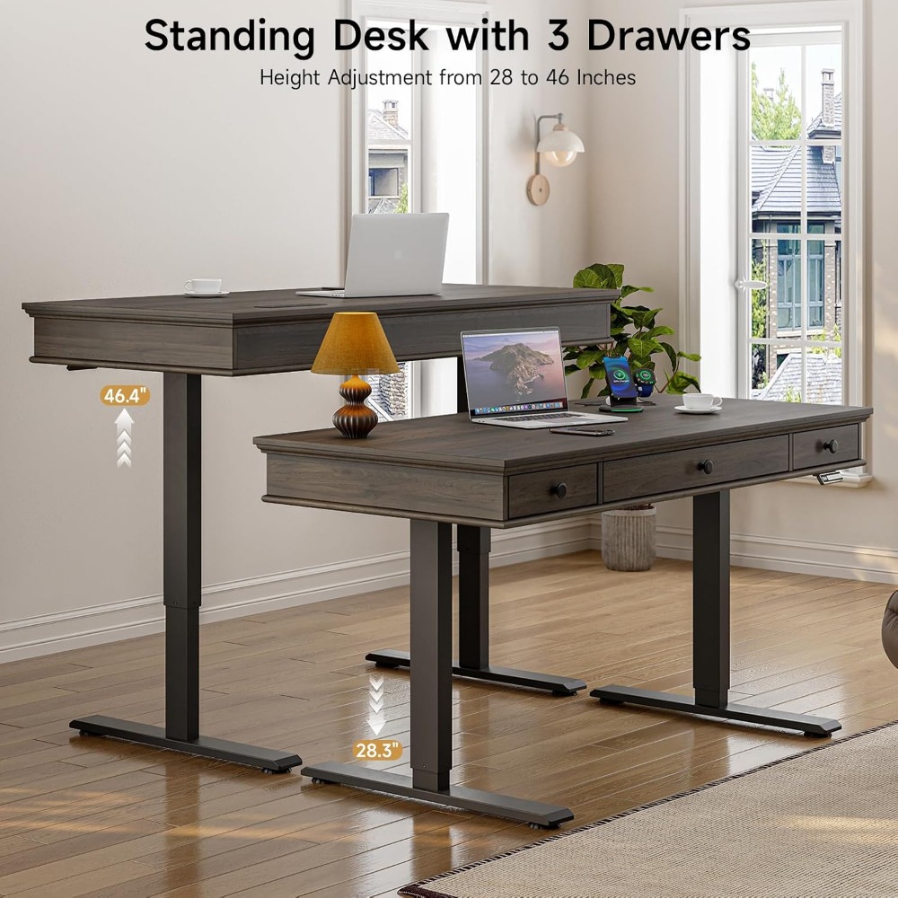 Electric Height Adjustable Sta - Home Office Desk With Drawers recensie en prijs