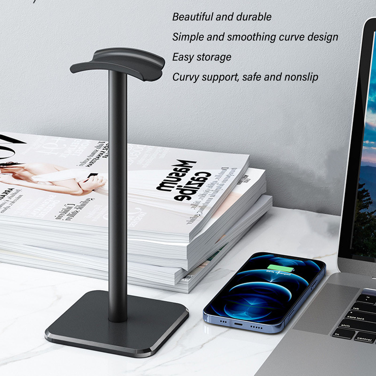 Headphone Stand Rounded Corner - Home Office Headset recensie en prijs