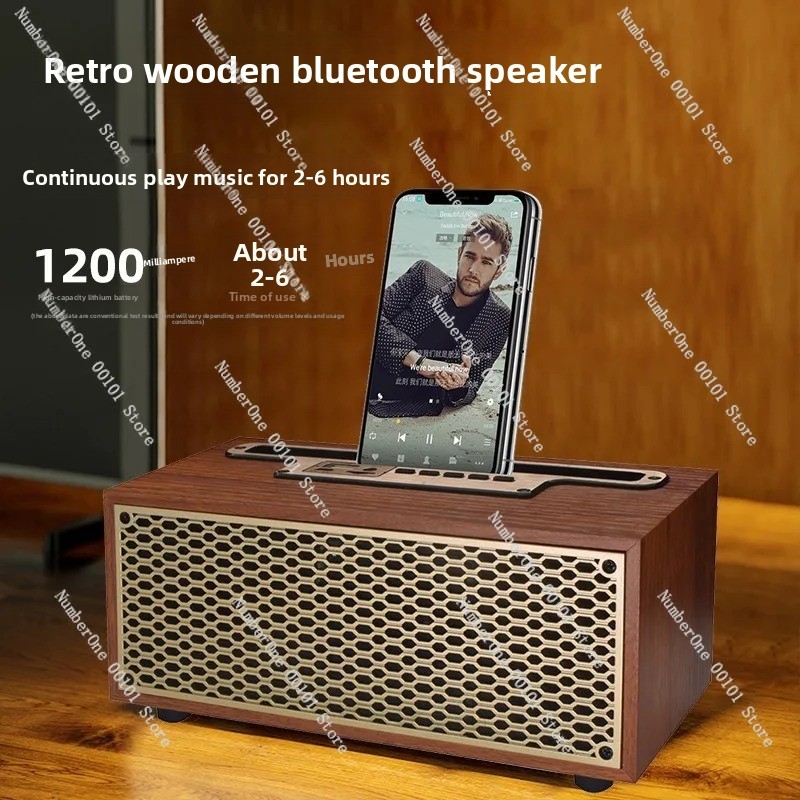 Retro Wooden Bluetooth Speaker - Home Office Studio recensie en prijs