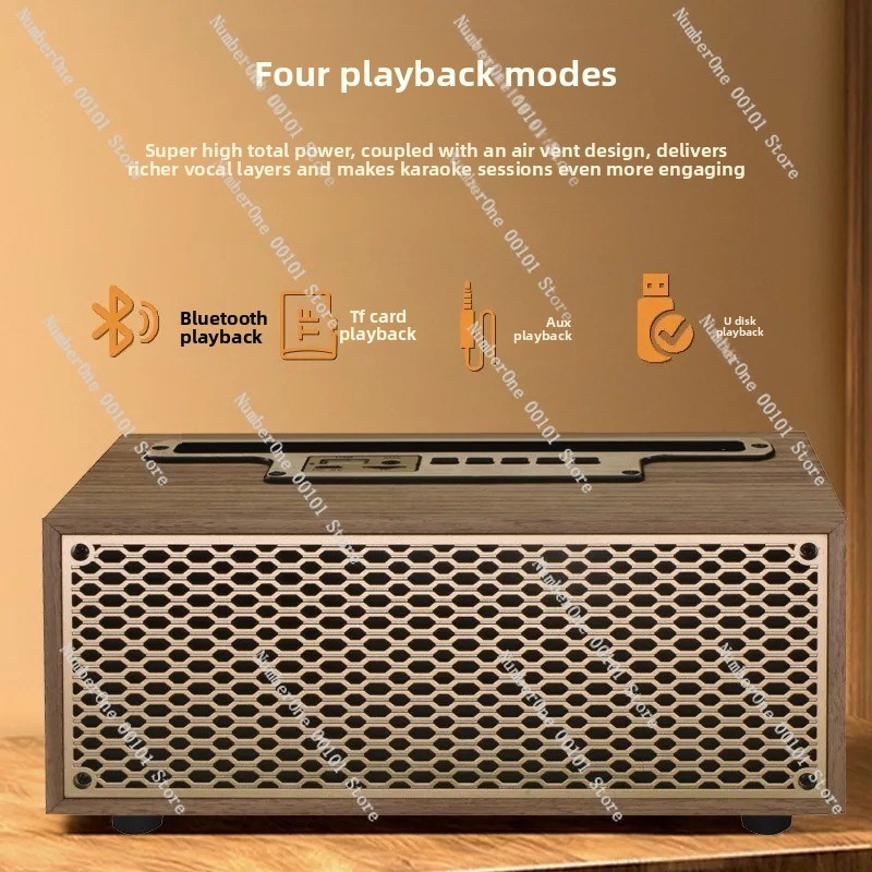 Retro Wooden Bluetooth Speaker - Home Office Studio recensie en prijs