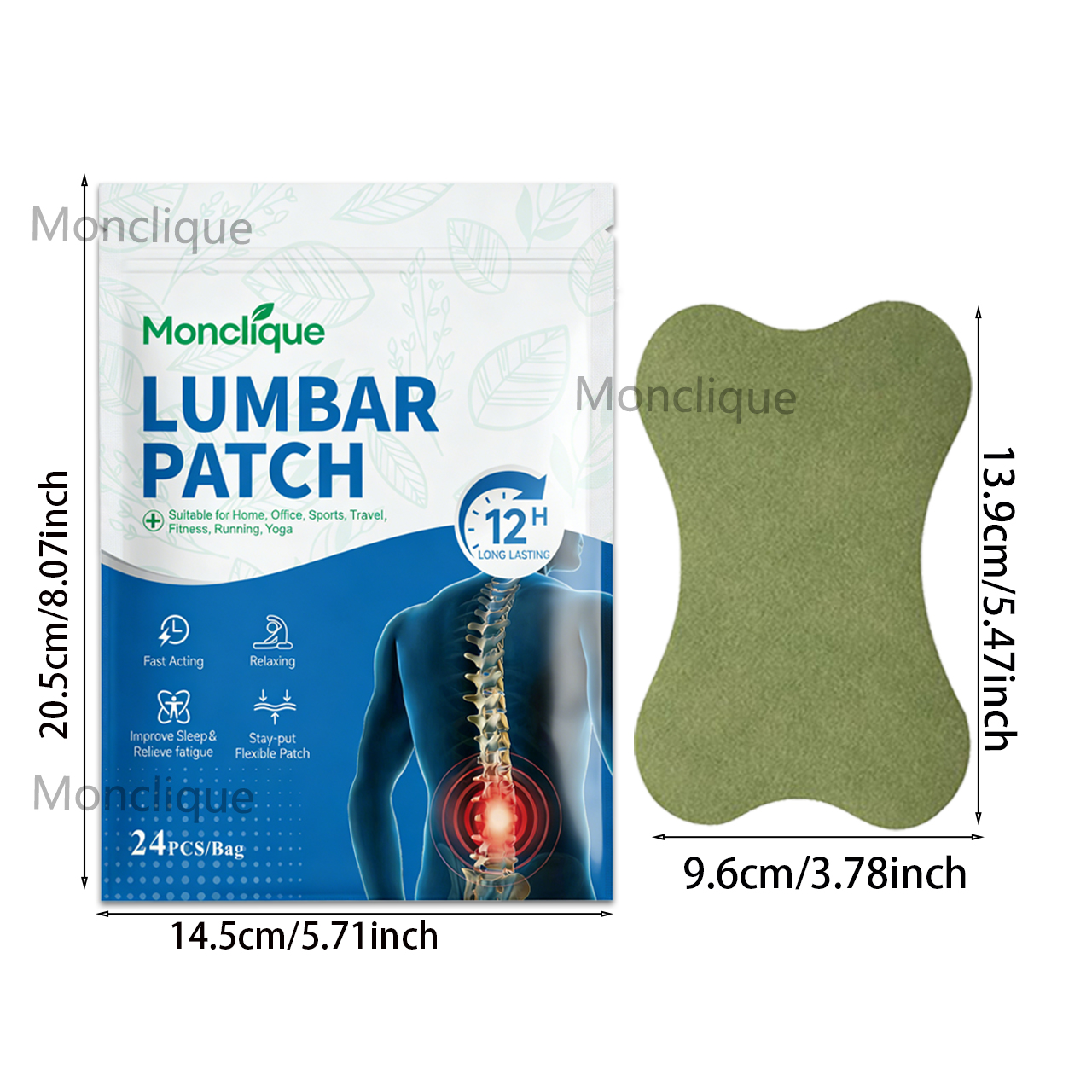 12/72PCS Lumbar Massage Patch  - Anti Fatigue Mat recensie en prijs