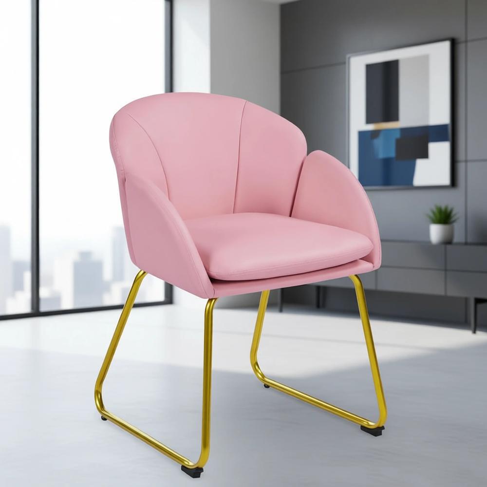 Pink PU Leather Vanity Chair w - Home Office Kitchen recensie en prijs