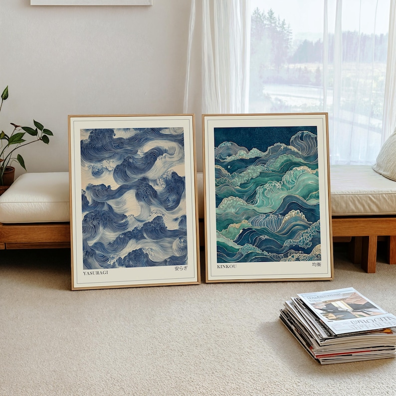 2pcs Japandi Sage Green and Bl - Home Office Japandi recensie en prijs