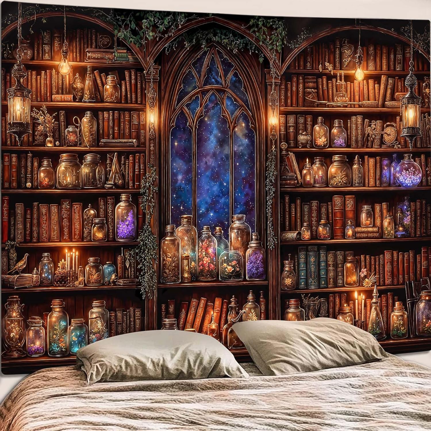 Fantasy Bookshelf Tapestry Med - Home Office Bookshelves recensie en prijs