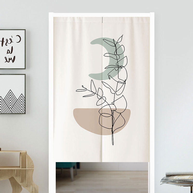VIKAMA Boho Green Leaf Print N - Home Office Japandi recensie en prijs